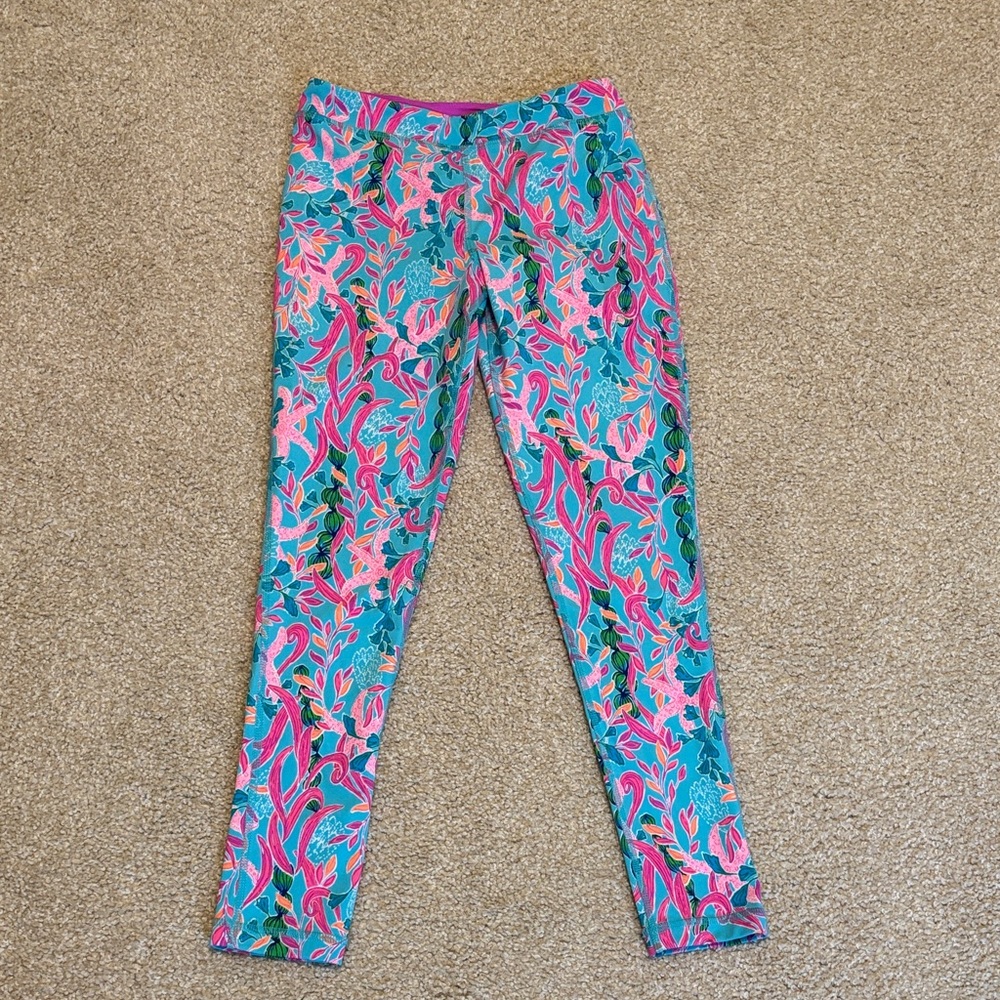 Lilly Pulitzer Pink and Blue floral Kids Leggings